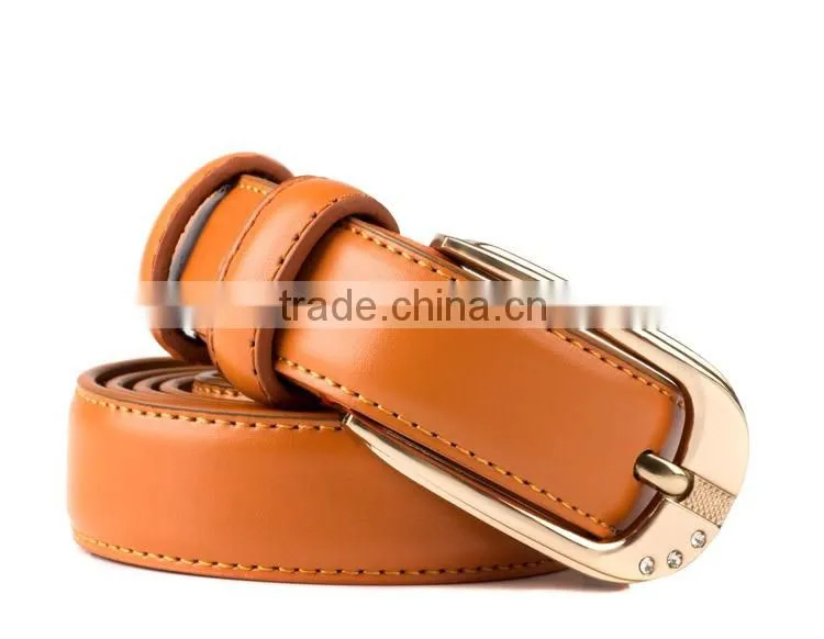 Fashion Metal Pin Buckle Genuine Leather Women Belts