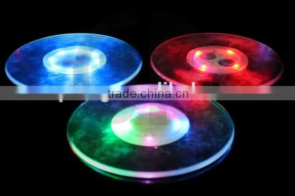 LED Coaster Color Light Up Drink Cup Mat Tableware Glow Bar Club Party