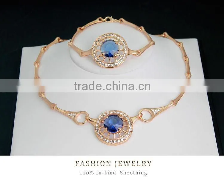 Indian Fashion Jewelry Bollywood Bridal Crystal Necklace Earrings Bracelet Jewelry Sets