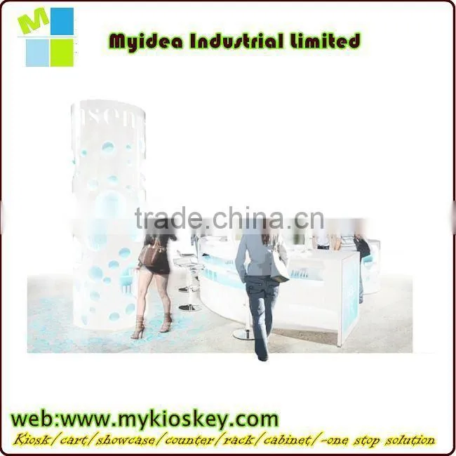 2015 new style wooden glass cosmetic display showcase
