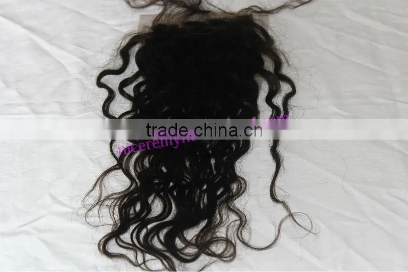 virgin indian hair weave top closure piece