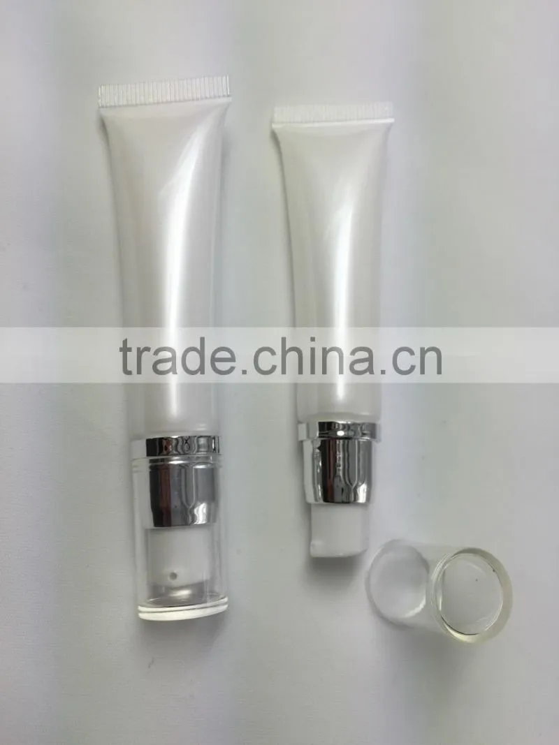 Exquisite Cosmetic Tube with Airless Pump Cap for Whiten Cream /Plastic Tube with Airless Pump Cap for Cosmetics Packaging