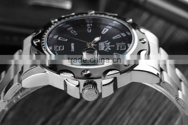 DIYAN Date Time men wristwatch full stainless steel quartz watch mans fashion casual watches Men's Dress clock relogio masculino