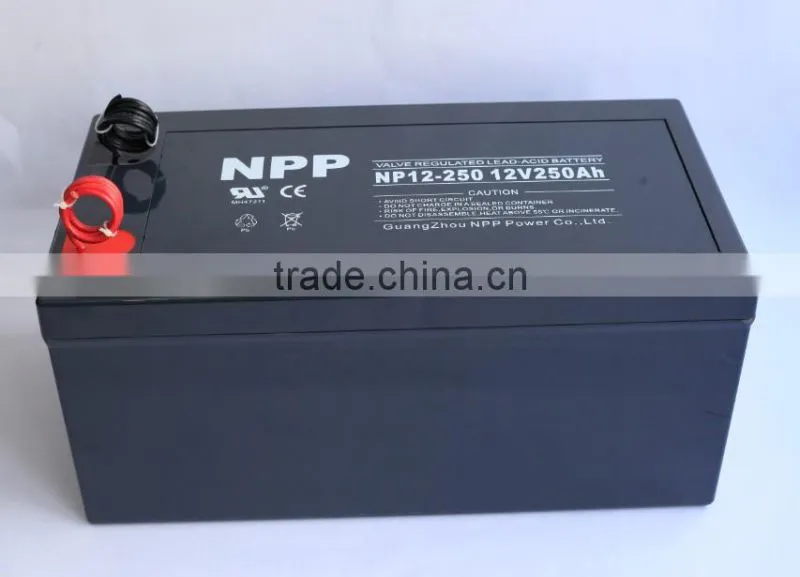 12v250ah made in China lead acid battery for elecrtic bike/UPS