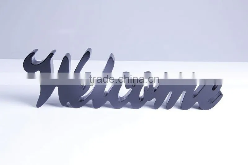 2014 new design black high gloss welcome letter