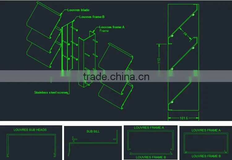 prefabricated easy install industrial louver fence