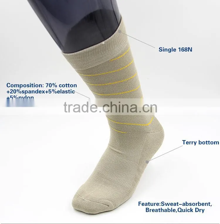 2015 Custom men dress socks breathable quickly dry colorful terry socks for men