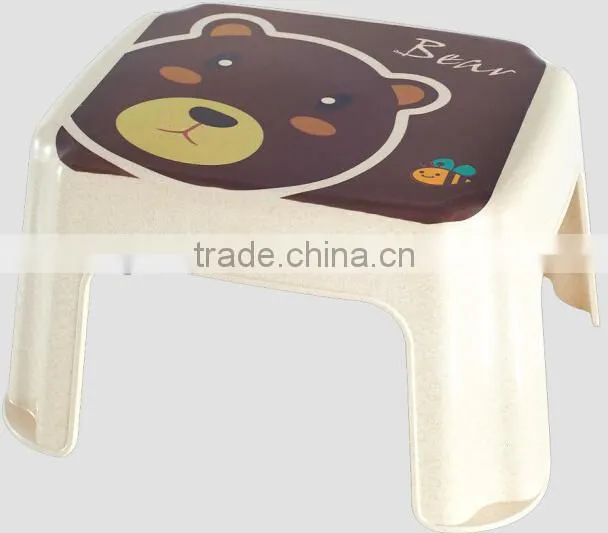 Eco-friendly 18cm Height Bamboo Fiber Plastic Step Stool For Kids