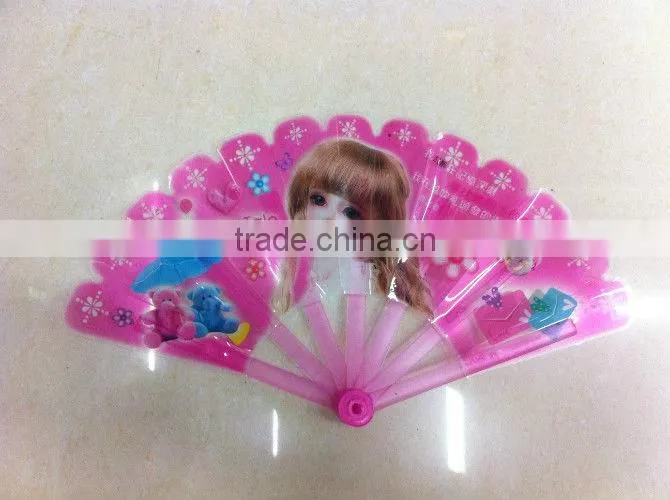 decorative hand fans with cartoon cat