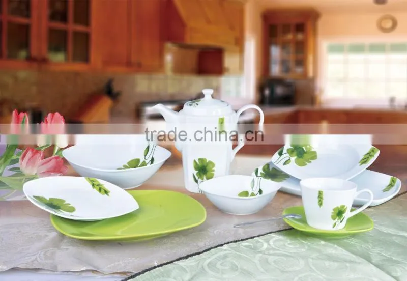 High grade porcelain chinaware set with color box/chinaware set ceramic dinnerware