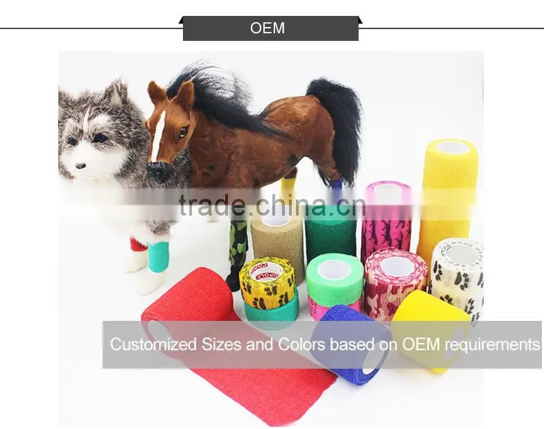 ISO CE FDA Approved Vet Wrap Cohesive Bandage