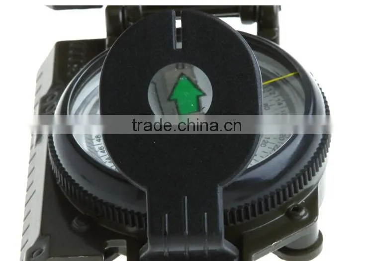 outdoor camping navigation tool military multi function lensatic compass with night light