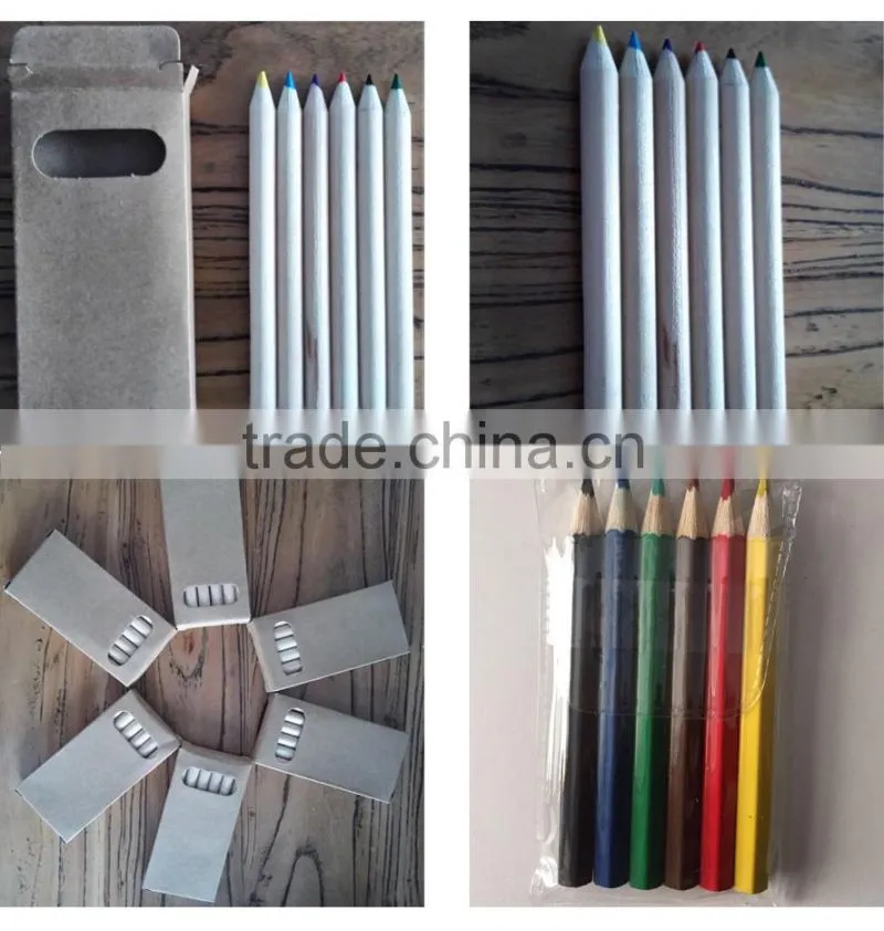 3.5'' colored pencils,kraft box ,Log pencil