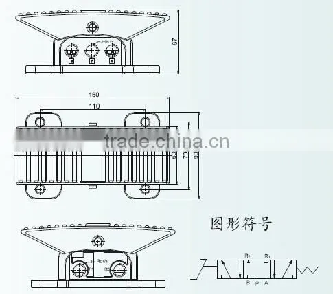 5 way 3 Position emergency foot valve RC 1/4 foot control valve