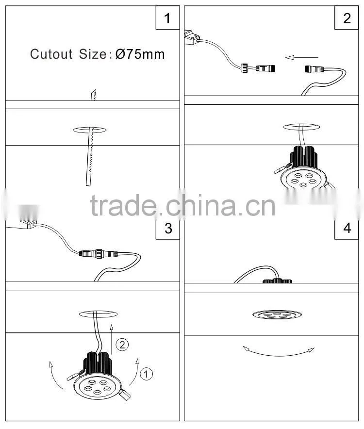 small led ceiling lights 12w for showcases room