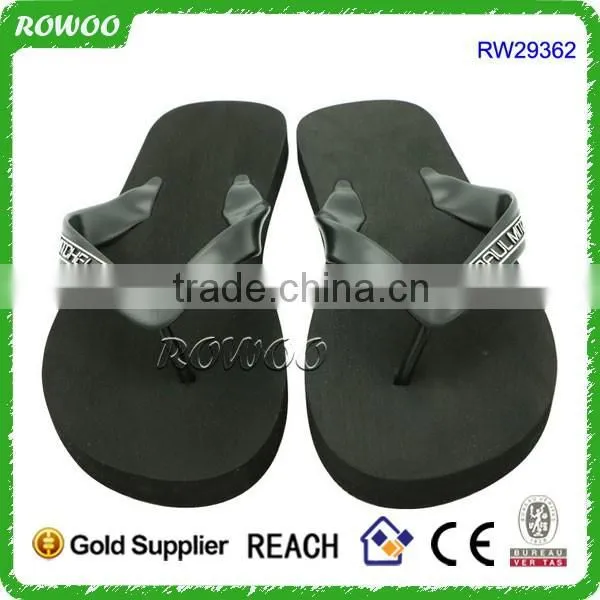 EVA foam rubber beach flip flops,men indoor black flip flops