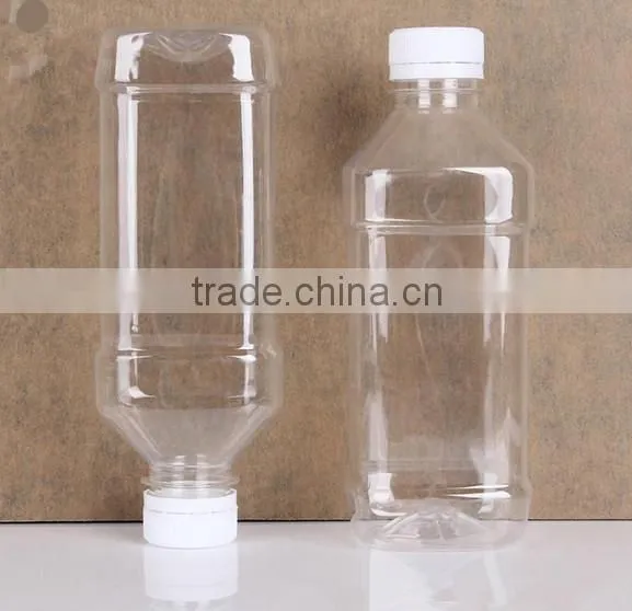 16oz french square shape plastic bottle