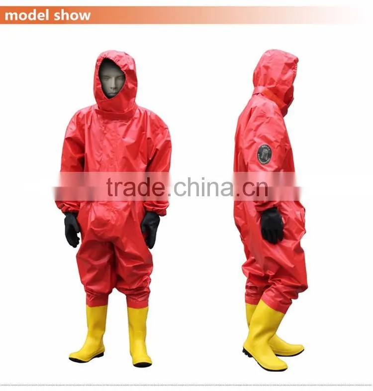 gas tight chemical protective safety suit