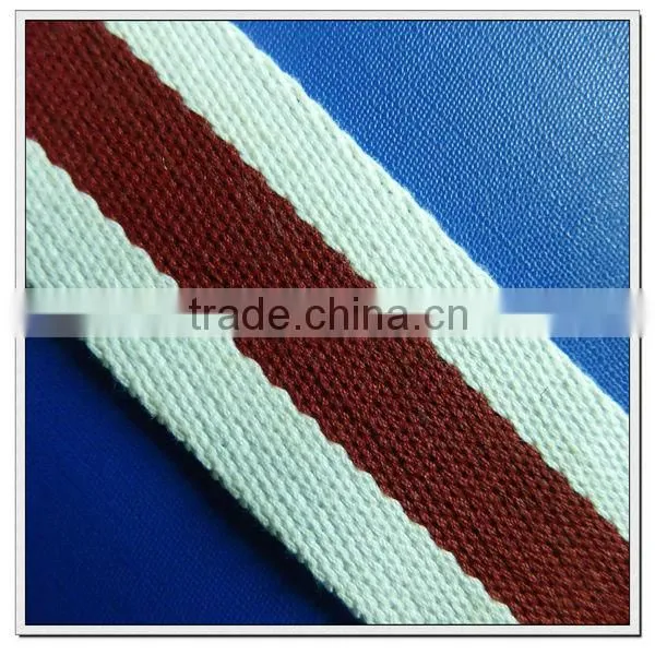 1.5 inch striped polyester cotton webbbing strap belt