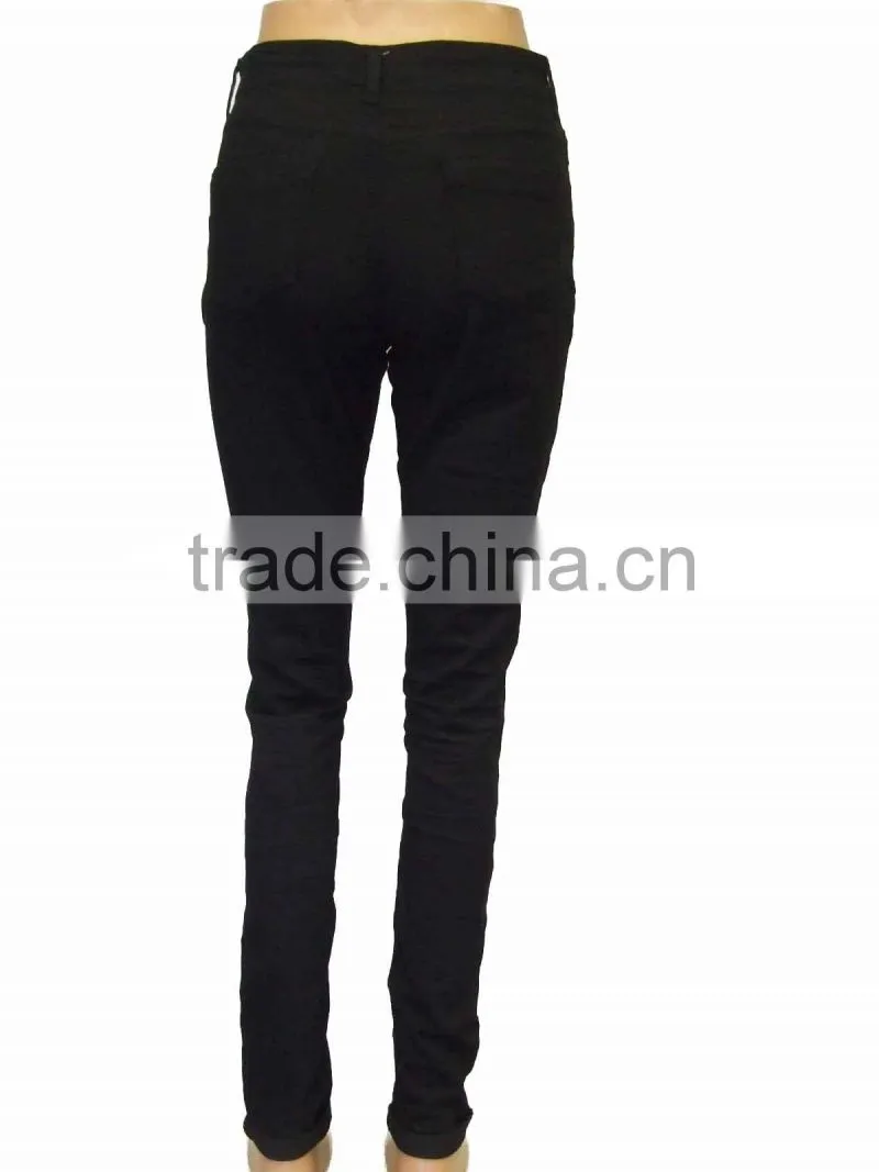 Factory Price Wholesale Women Winter Cotton Black Jeans