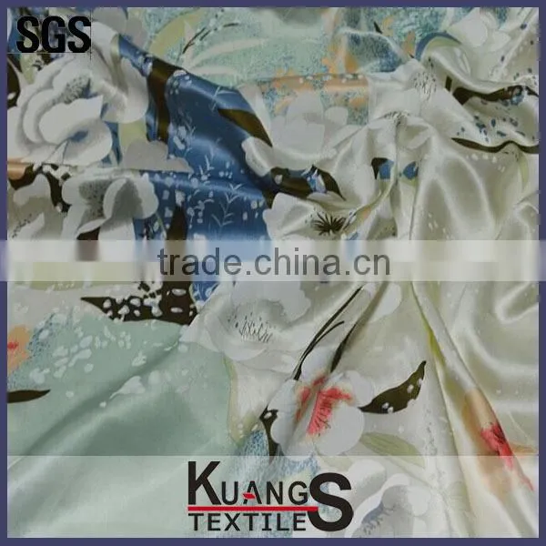 100% Digital print italian silk fabric for scarf or garment
