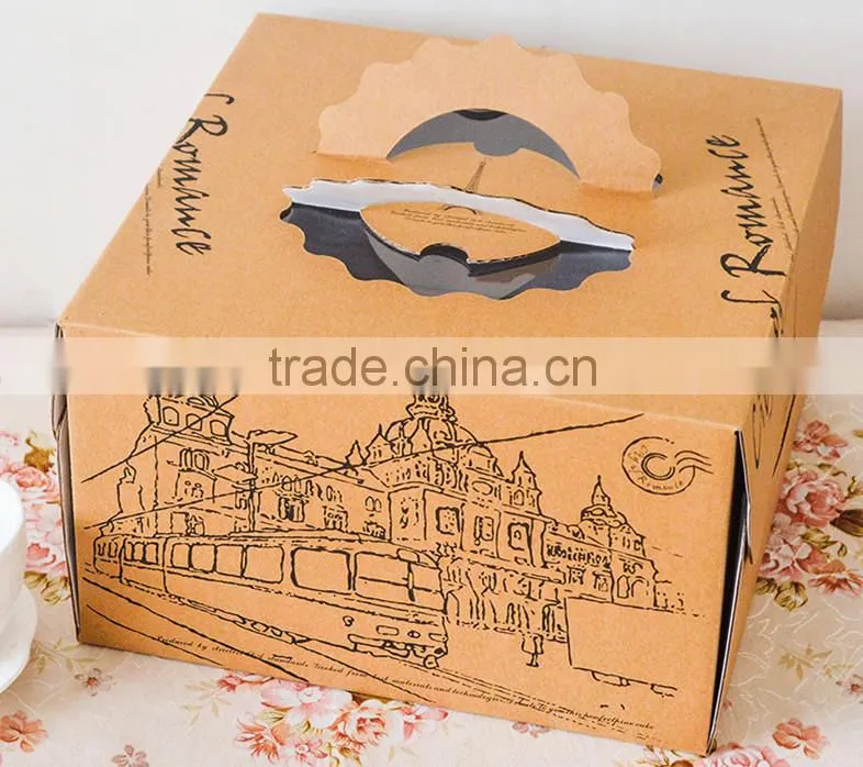 Wholesale food grade paper cardboard cake boxes