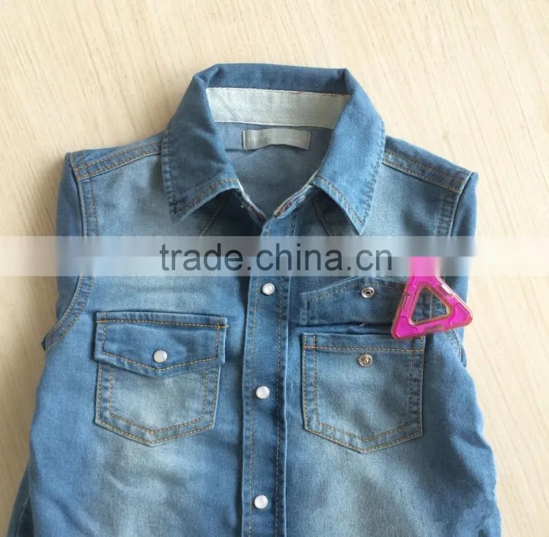 Factory baby clothes wholesale autumn washed jacket baby boy jeans jacket