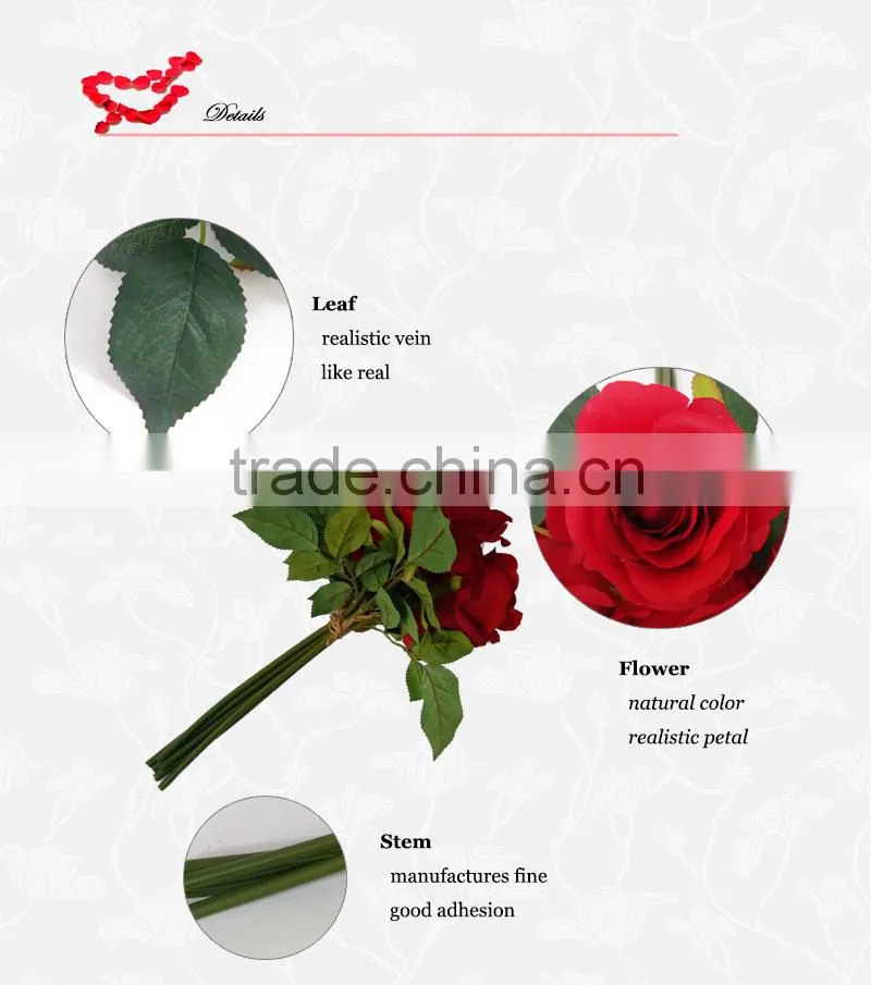 cheap wedding bouquet artificial rose wholesale