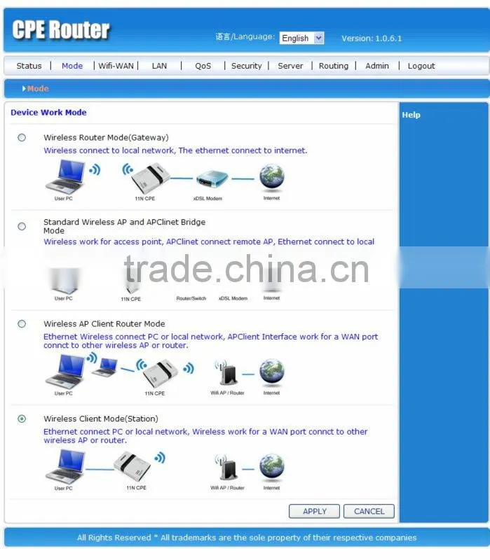 Factory supply High power Long Range 150Mbps Wireless Outdoor CPE