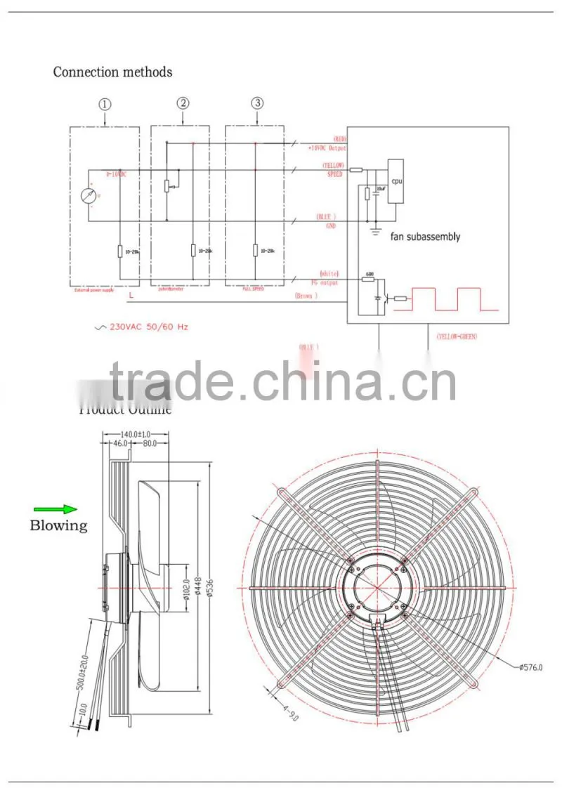New Product ! PSC 230v ec motor centrifugal fan With CE & UL Since 1993