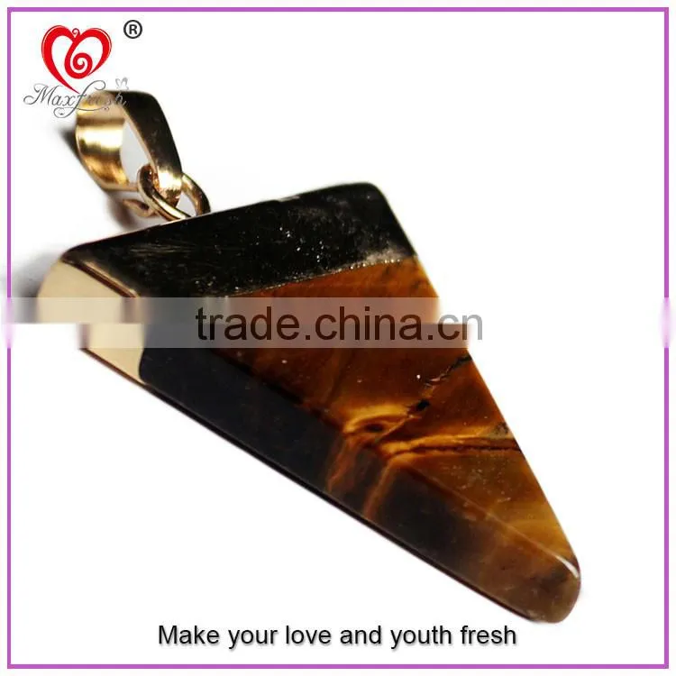 Natural Quartz Different Kinds Crystal Point Pendant for Necklace Natural Crystal Stone Pendant Design Mixed Triangle Stone