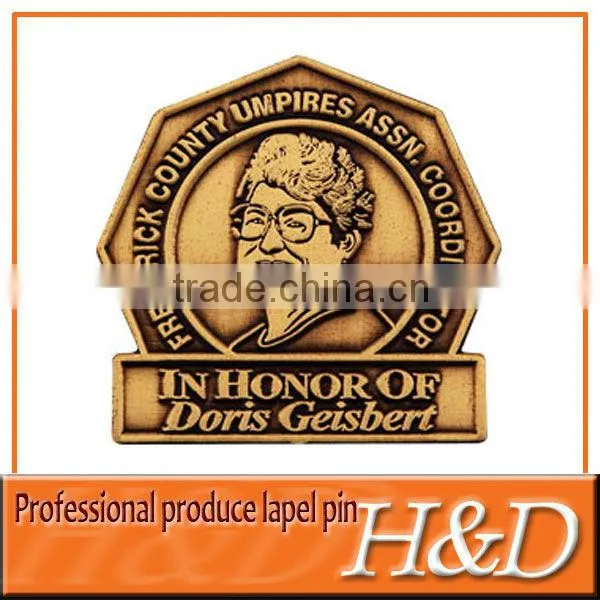 custom round blank lapel pins China factory