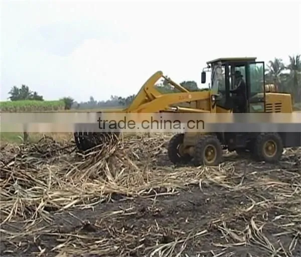 Big size 44 KW sugar cane grab loader ZLG16 small wheel loader for loading sugar cane selling