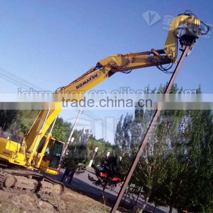 20 ton excavator attachment hydraulic pile driver used for tree planting, municipal garden, highroad etc.