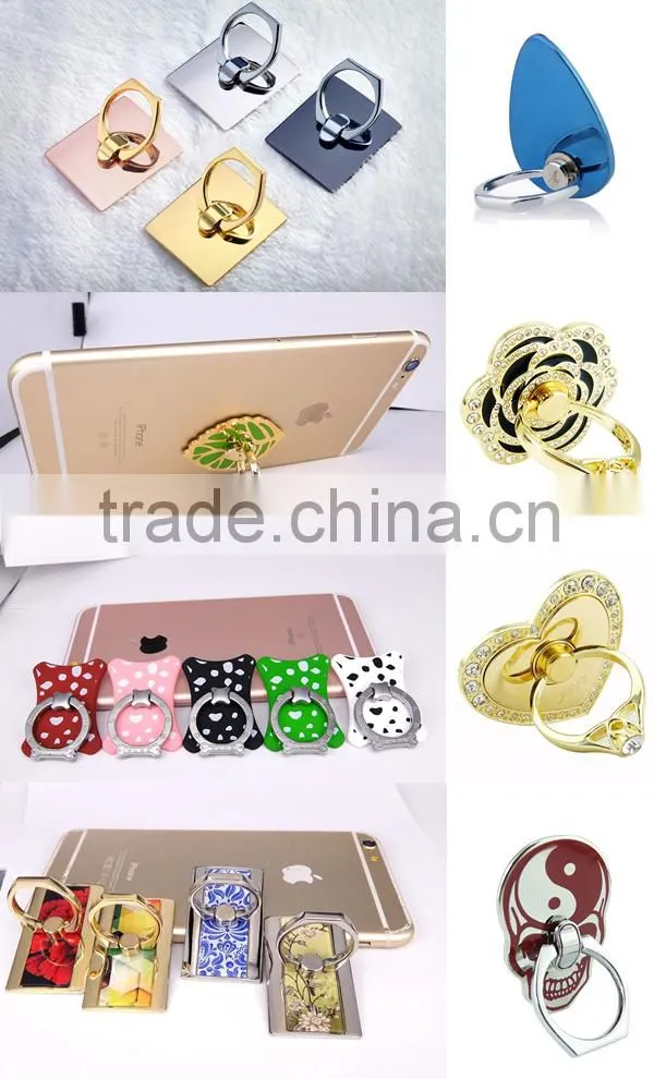 rectangle crystal smart ring finger grip stand holder