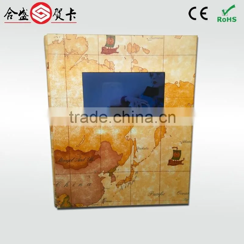 OEM/ODM/ available popular business gifts lcd video booklet with hard cover