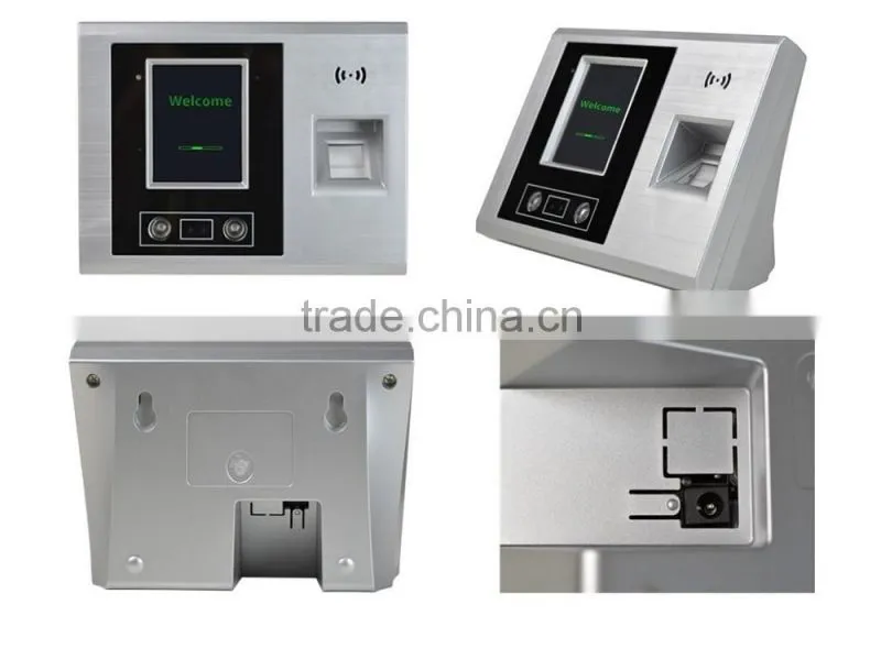 Face & Fingerprint recognition time attendance recorder with software