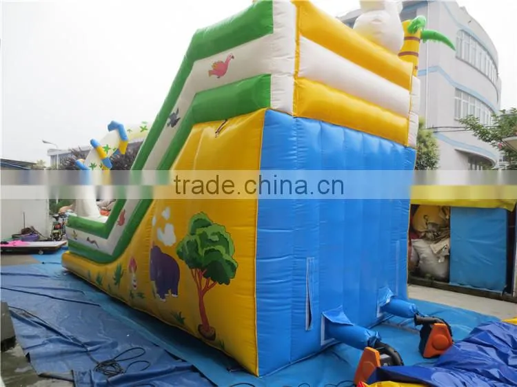 Lanqu PVC Inflatable Jungle Slide for kids with CE