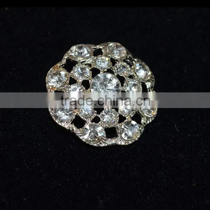 Modern promotional alloy rhinestone hand wedding brooch