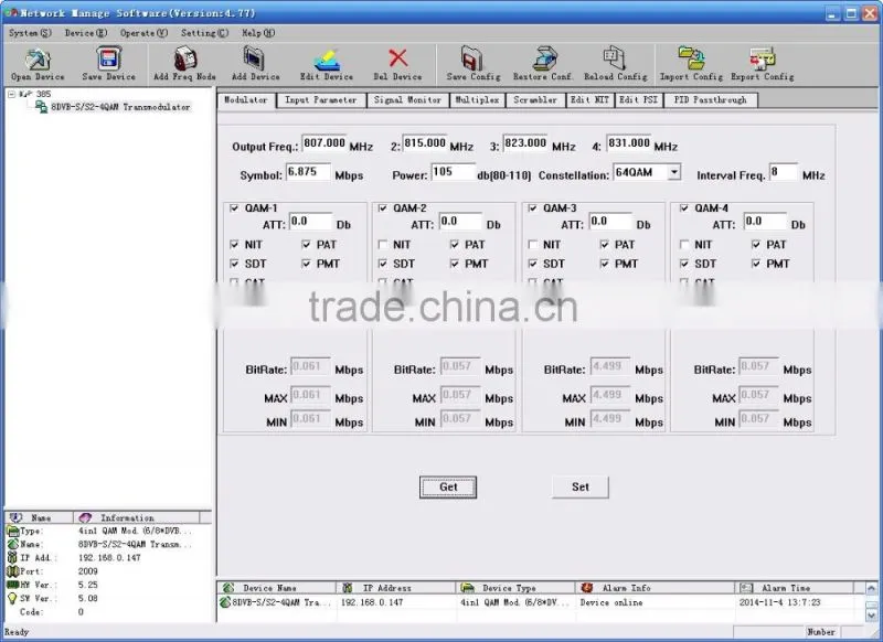SC-4135 8*Tuner to 4*QAM Transmodulator MUX-Scrambler/8psk dvb-s2