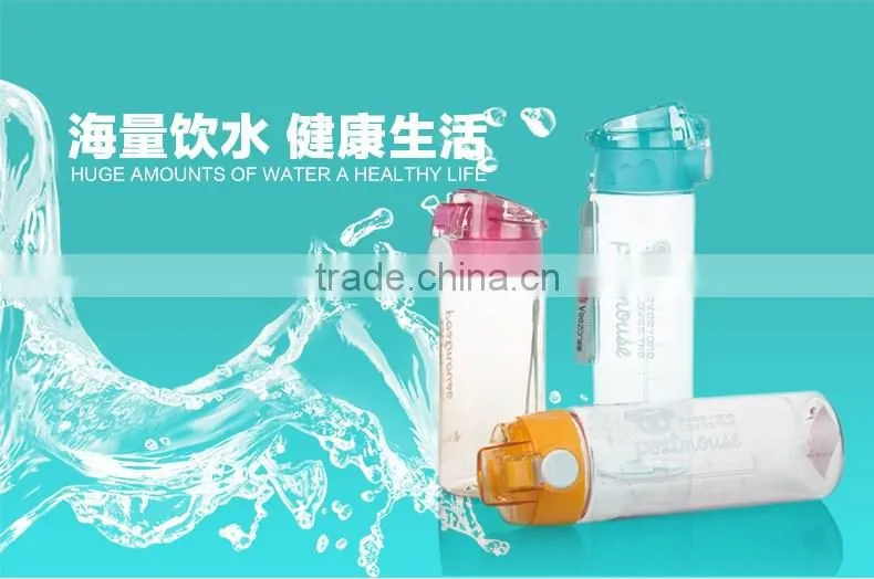 travel bottle/bpa free water bottle/plastic sports bottle with straw