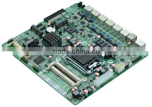 Intel B75 LGA1155 Firewall mainboard mini itx Motherboard with 6 LAN H67SL