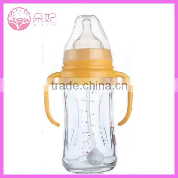 baby soft silicone glass baby bottles