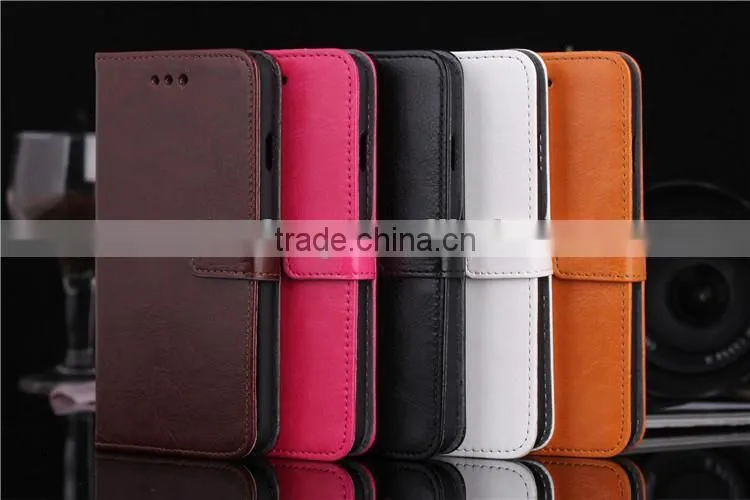 Factory direct selling crystal grain leather mobile phone case for iphone 6