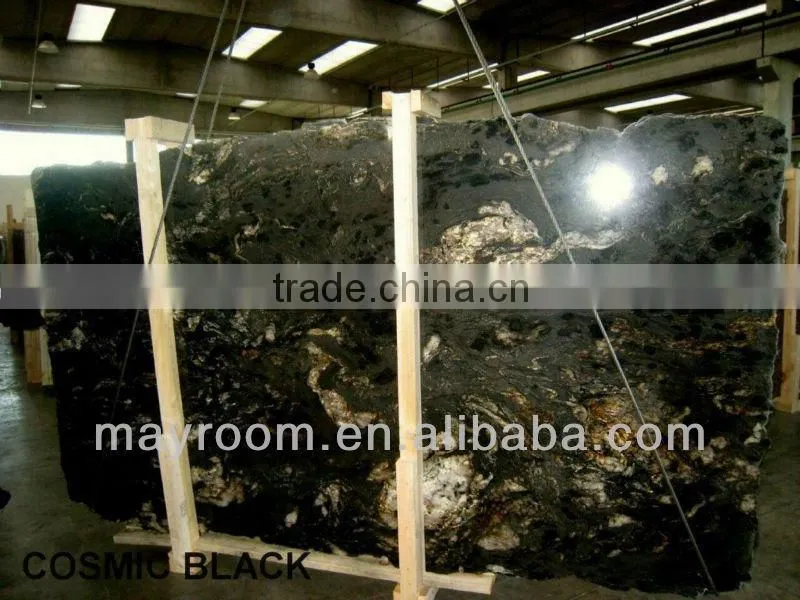 Cosmic Black / Titanium black granite slab