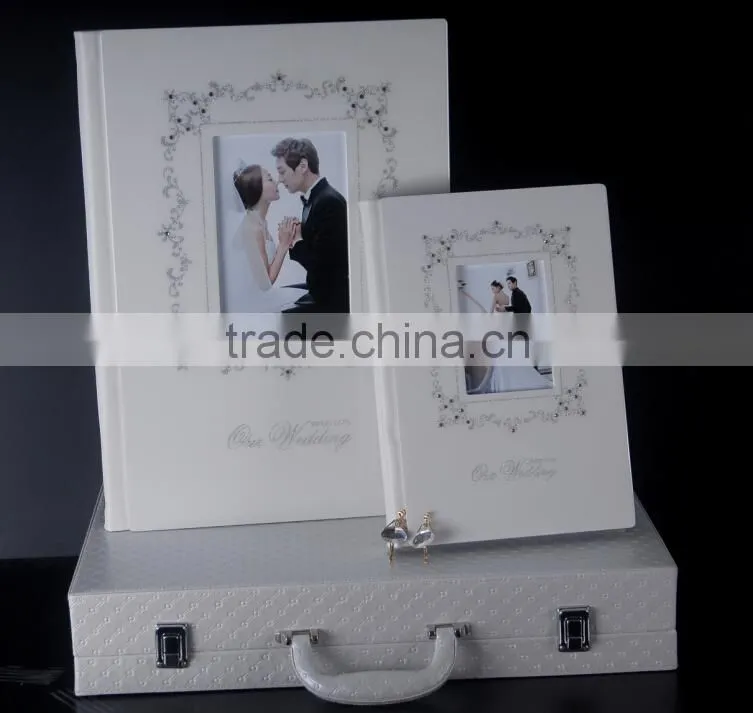 wodden wedding photo album with pvc inner sheet