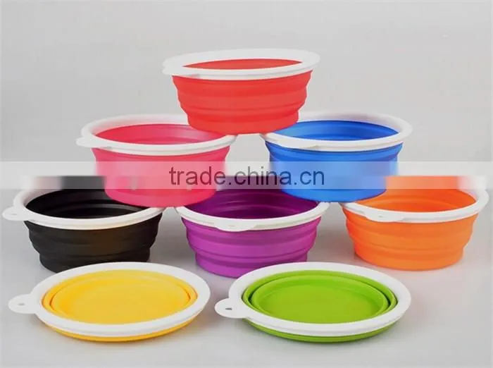 Personalized Gift Collapsible silicon dog bowl,FDA / LFGB Approved silicon dog bowl,Colorful Customized Folding silicon dog bowl