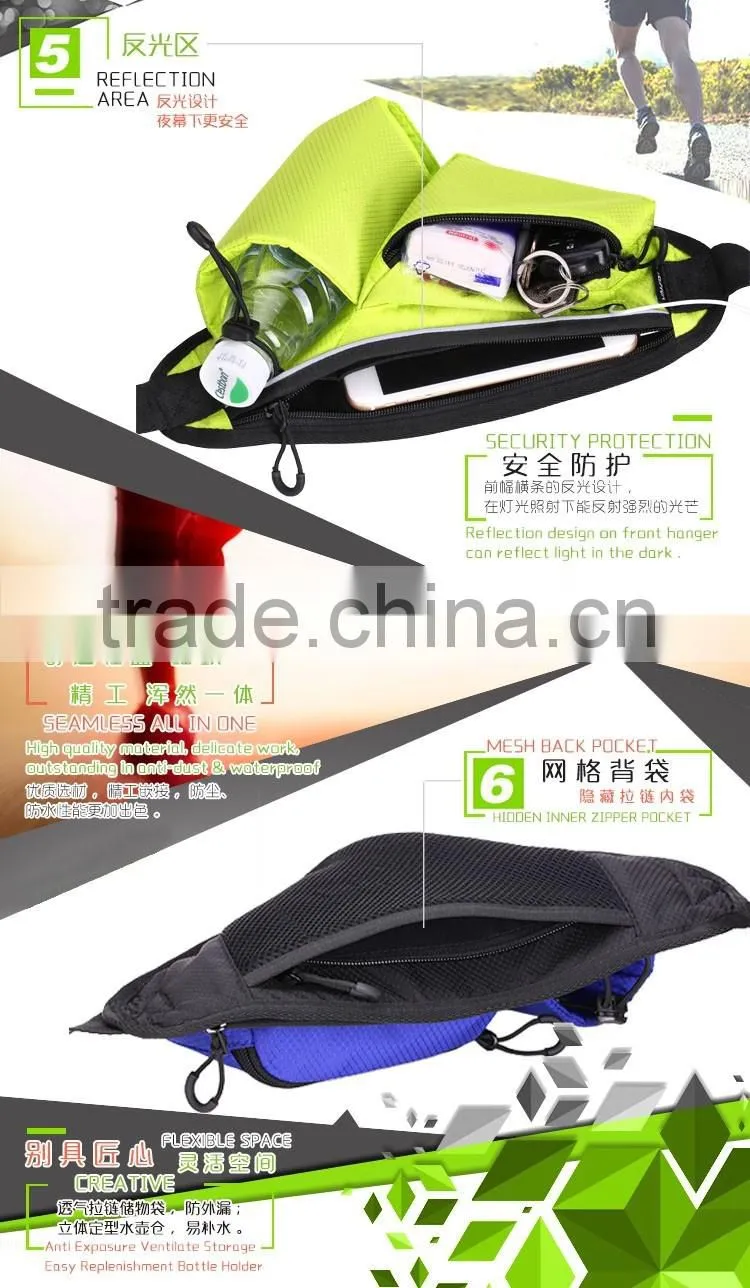 Nylon Mesh Back Water Bottle Holder Hiking Riding Messenger Belt Running Waist Pack