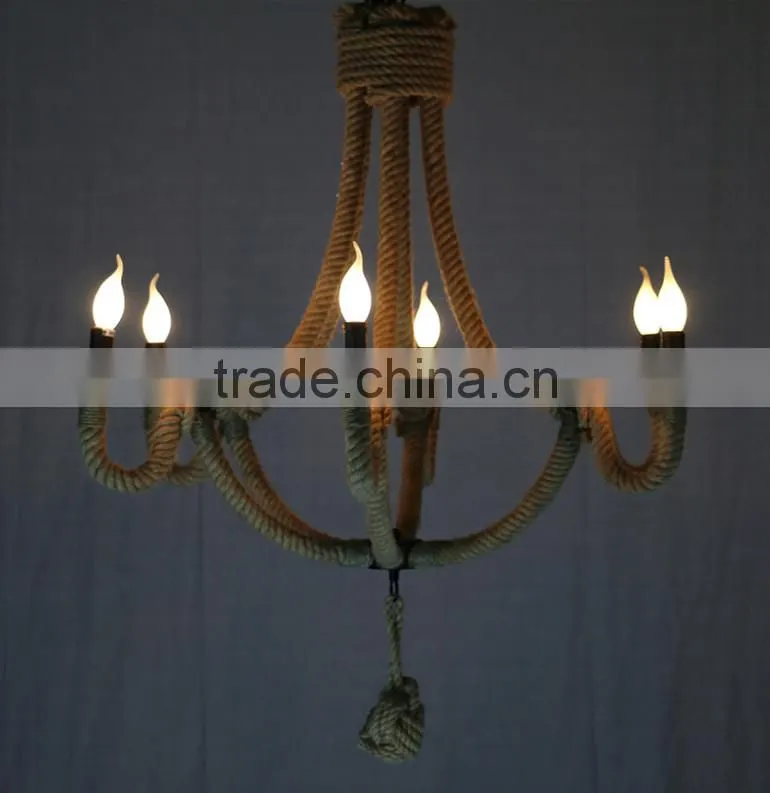 Latest model hemp rope import company indian chandelier light