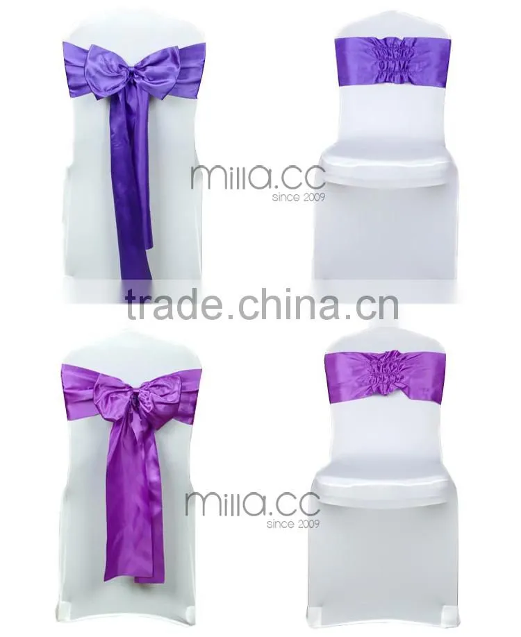 Satin elastic chair sash